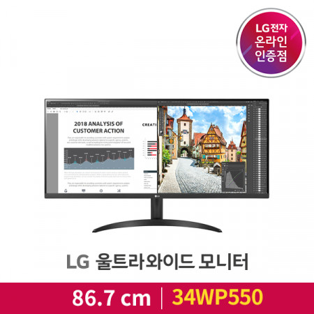 LG전자 울트라와이드 모니터 34WP550