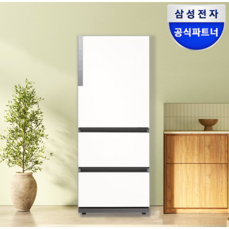삼성전자 비스포크 김치냉장고 RQ33DG71J2EW 3도어 김치플러스 스탠드 에센셜화이트